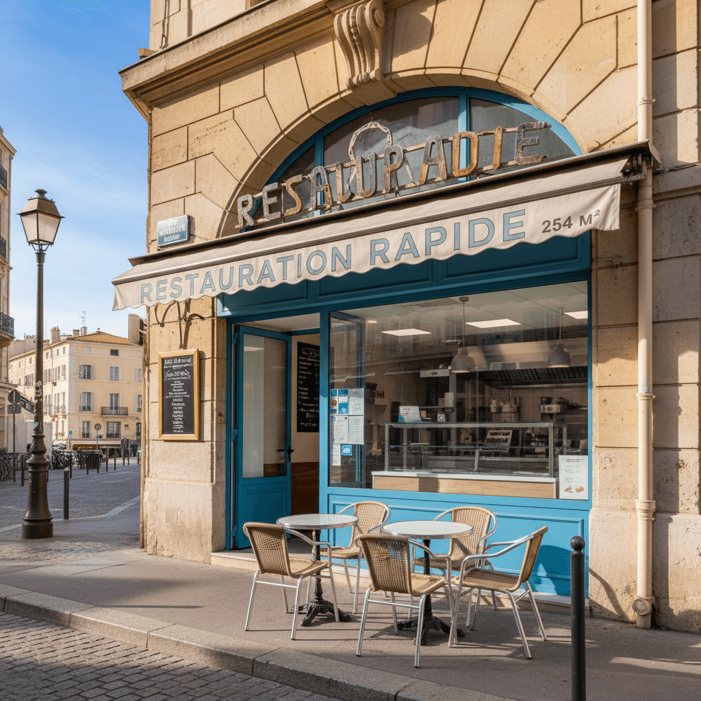 Fast-food 254m² à Marseille : terrasse - extraction