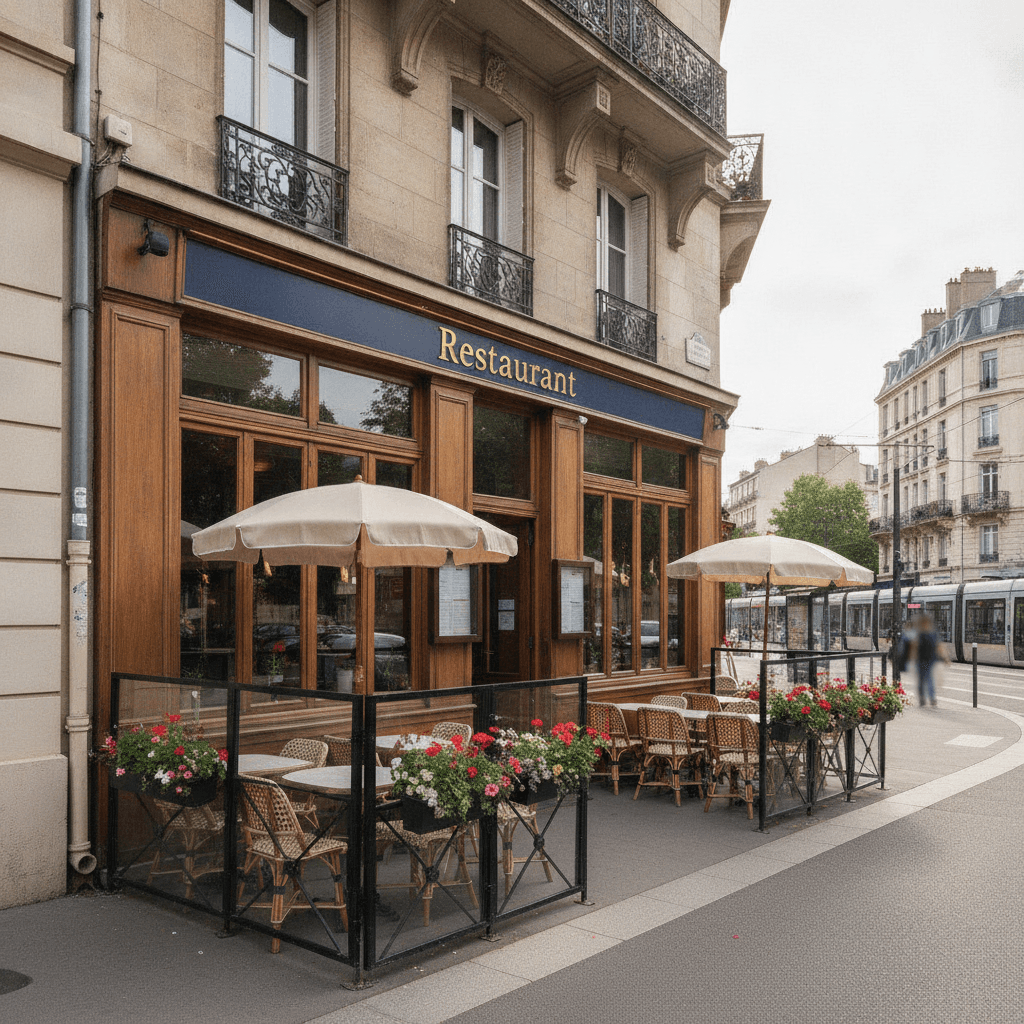 Restaurant 70m² à Lyon : terrasse - extraction