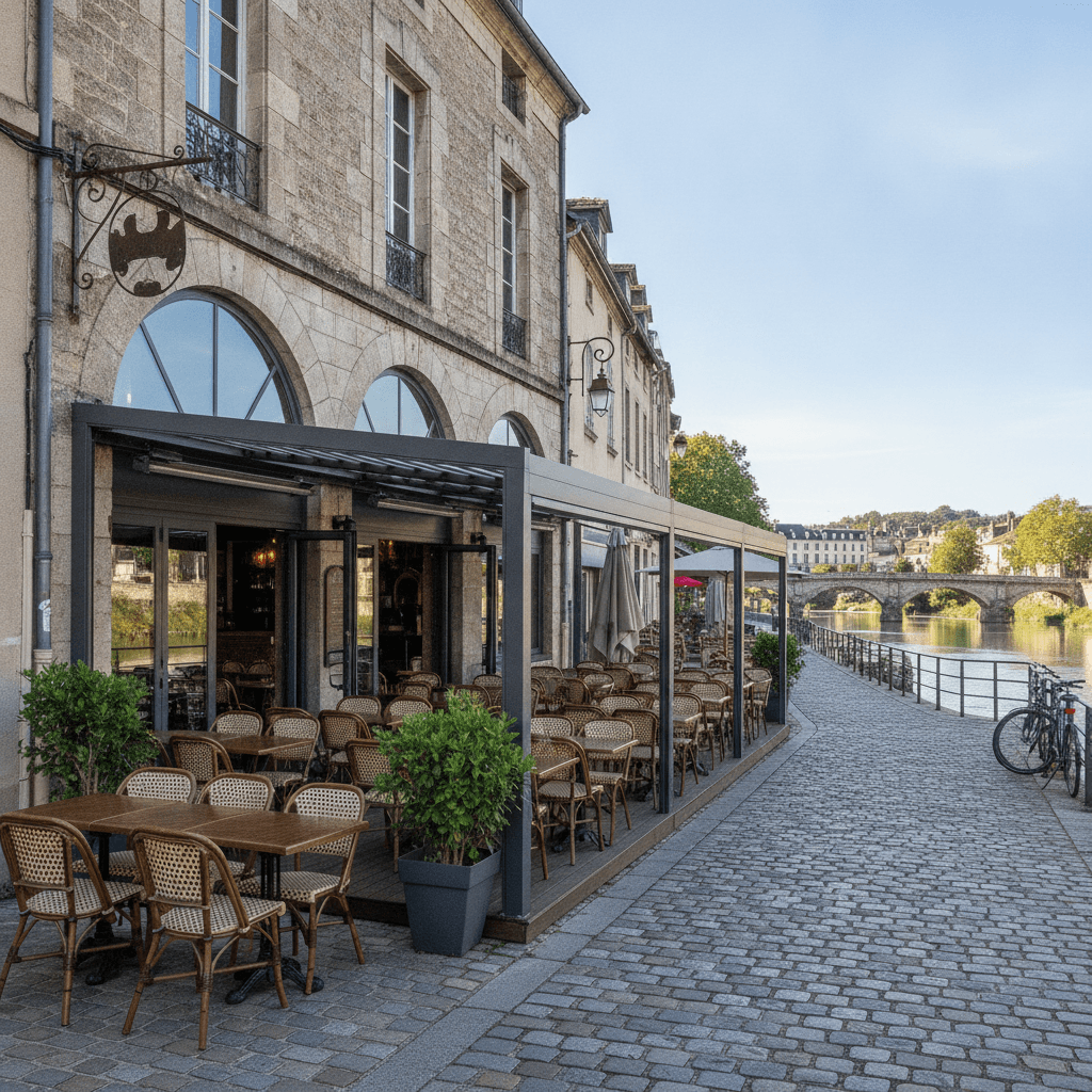 Bar-brasserie à Saint-Didier-Sous-Aubenas : terrasse - licence IV - Image 1