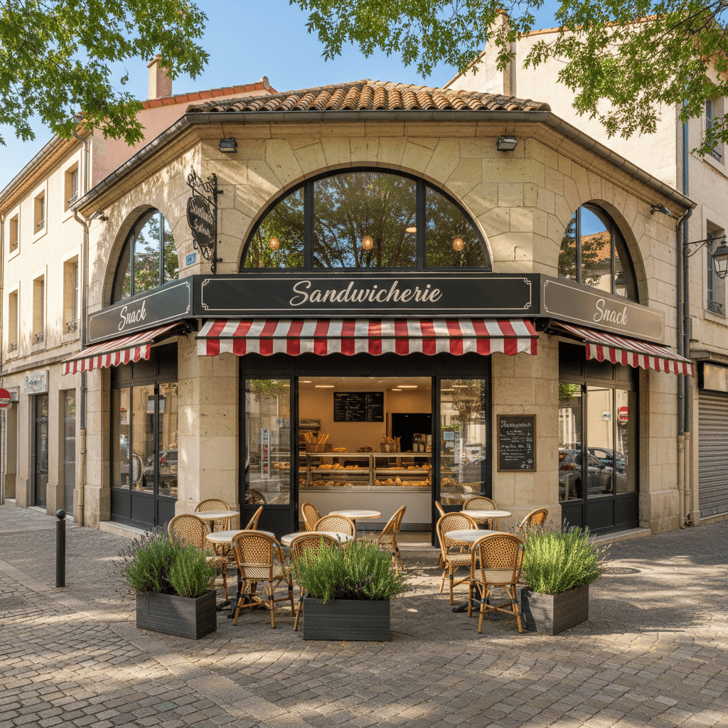 Snack 40m² à Montpellier : terrasse