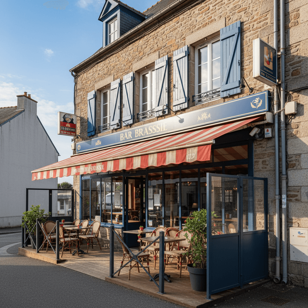 Bar-brasserie 300m² à Guingamp : terrasse - licence IV - Image 1