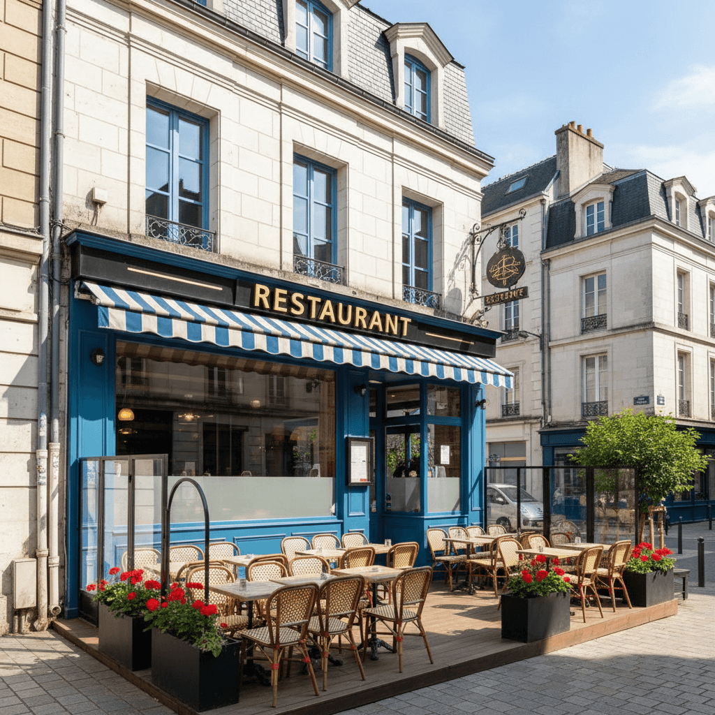 Restaurant 140m² à Nantes : terrasse - extraction - Image 1