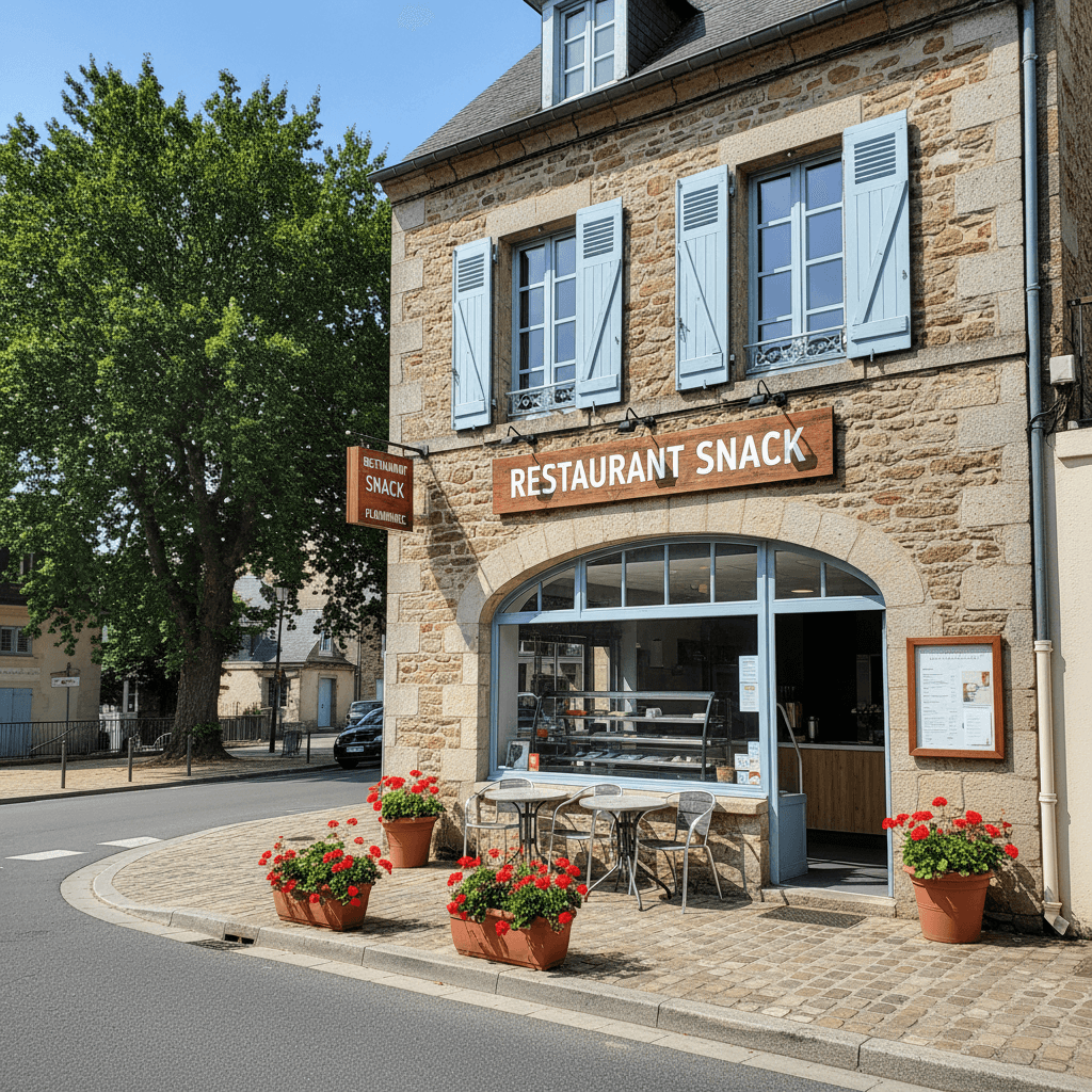 Snack à Plouhinec : terrasse - licence IV - Image 1