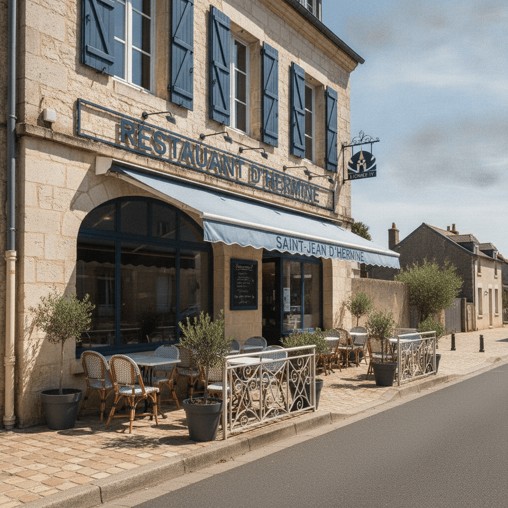 Restaurant à Saint-Jean-D'Hermine : terrasse - licence IV - Image 1