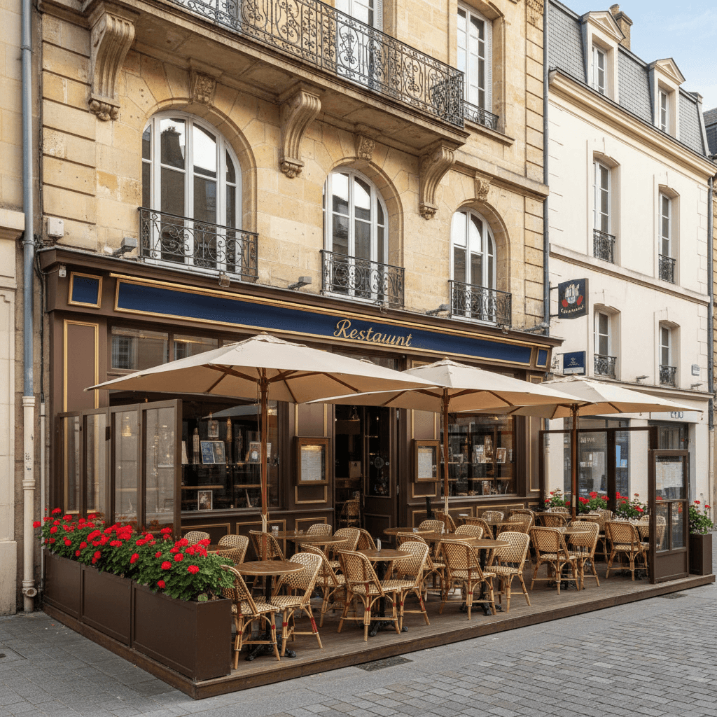 Restaurant 120m² à Nantes : terrasse - extraction