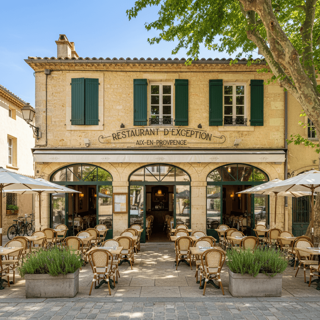 Restaurant d'exception à Aix-en-Provence avec terrasse