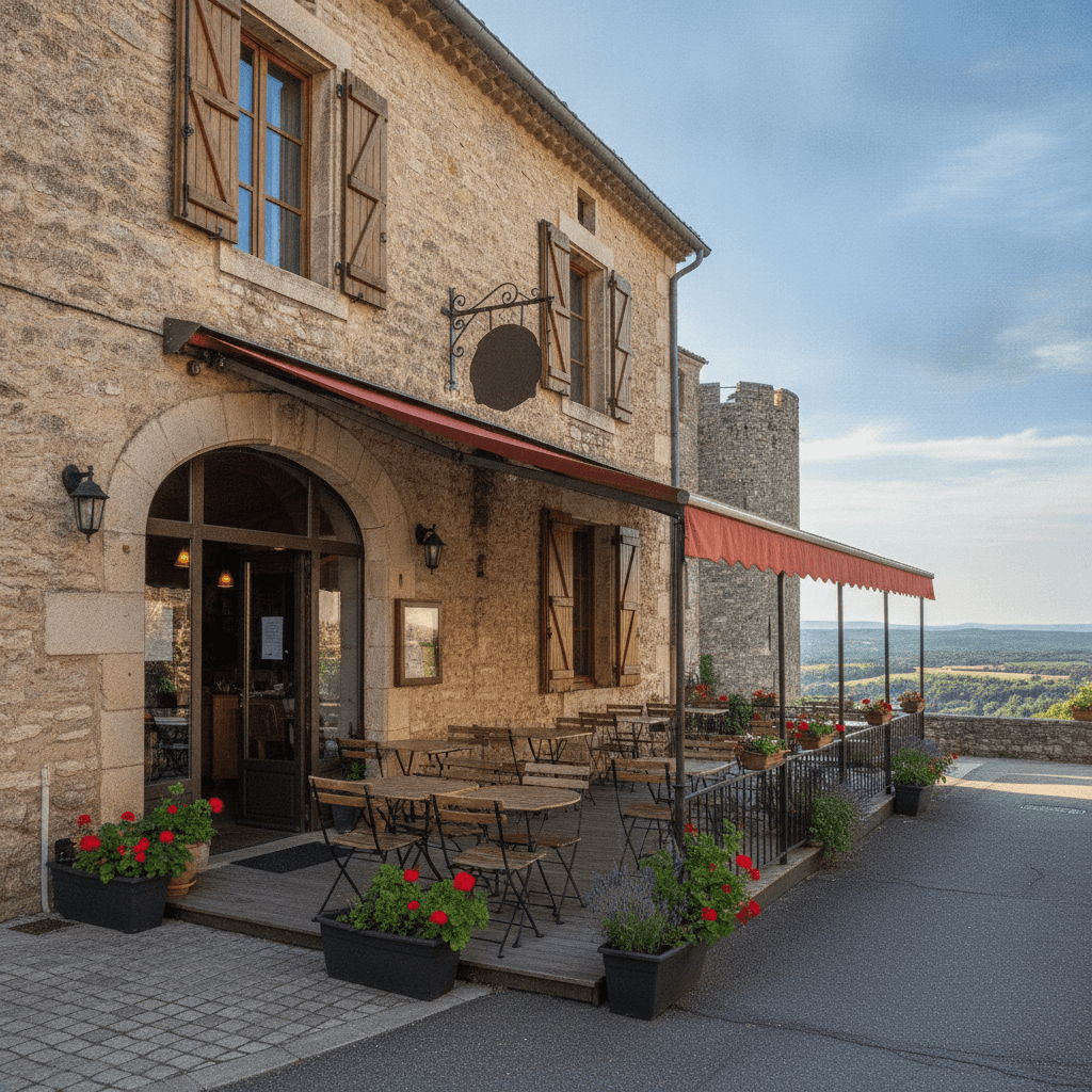 Restaurant 180m² à Barjac : terrasse - licence IV