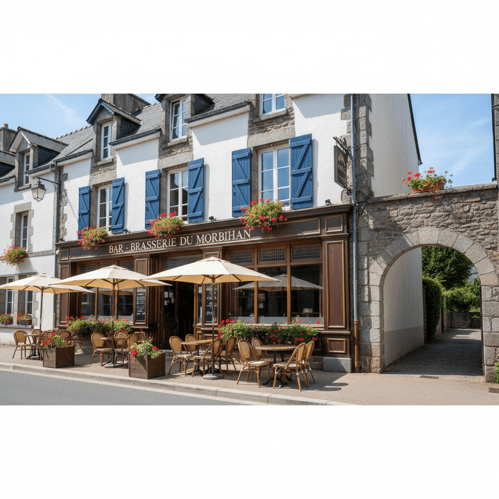 Bar-brasserie à Le Faouët : terrasse - licence IV - Image 1