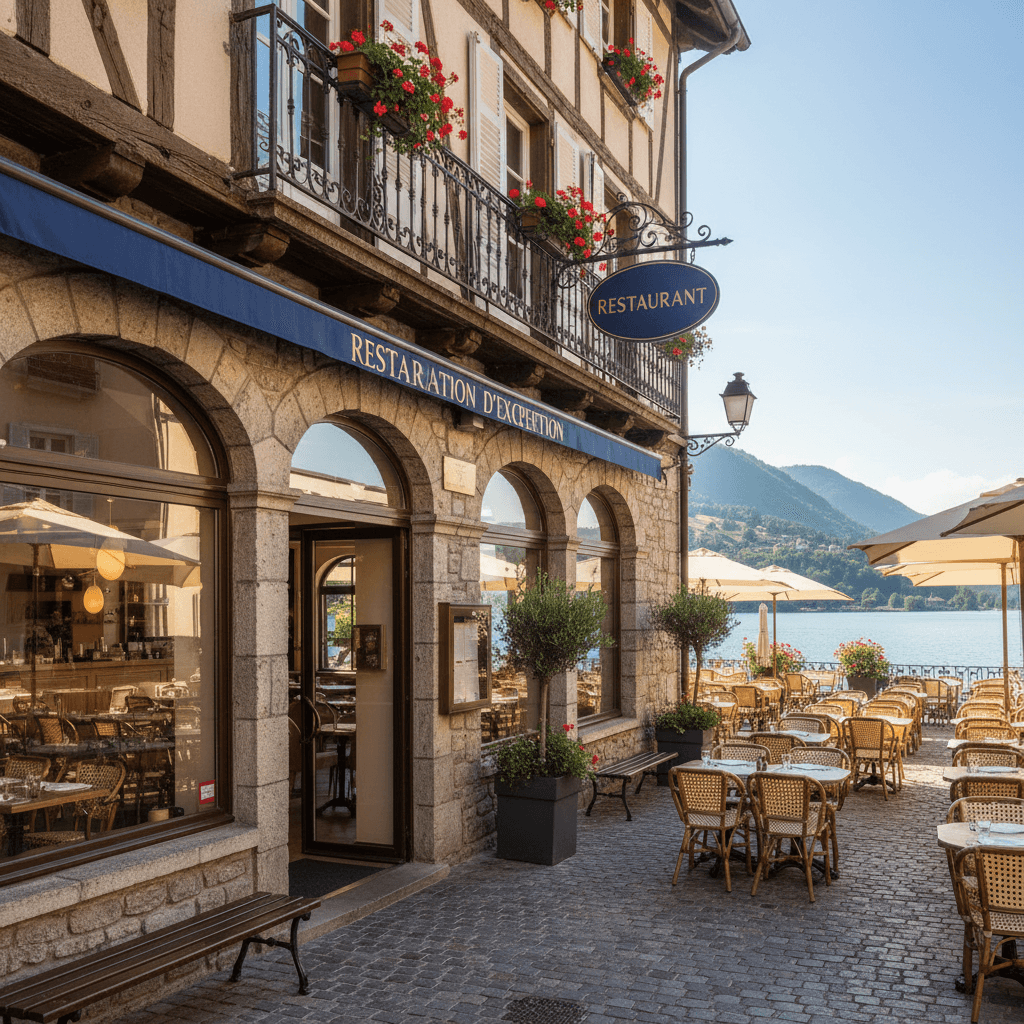 Restaurant à Annecy : terrasse - extraction - Image 1