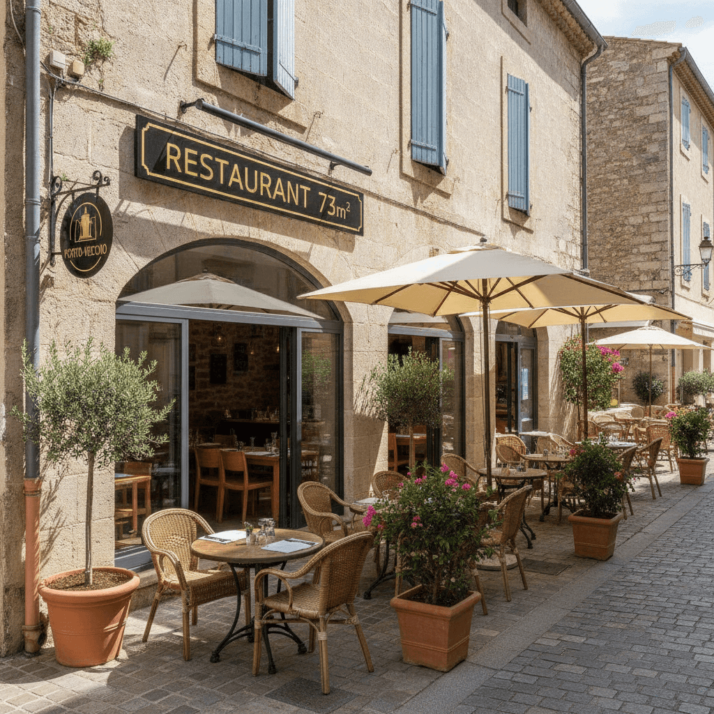 Restaurant 73m² à Porto-Vecchio : terrasse - extraction - Image 1