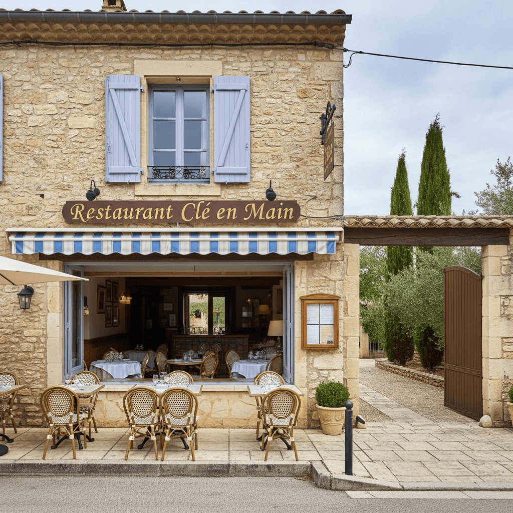 Restaurant 450m² à Murs : terrasse - licence IV - Image 1