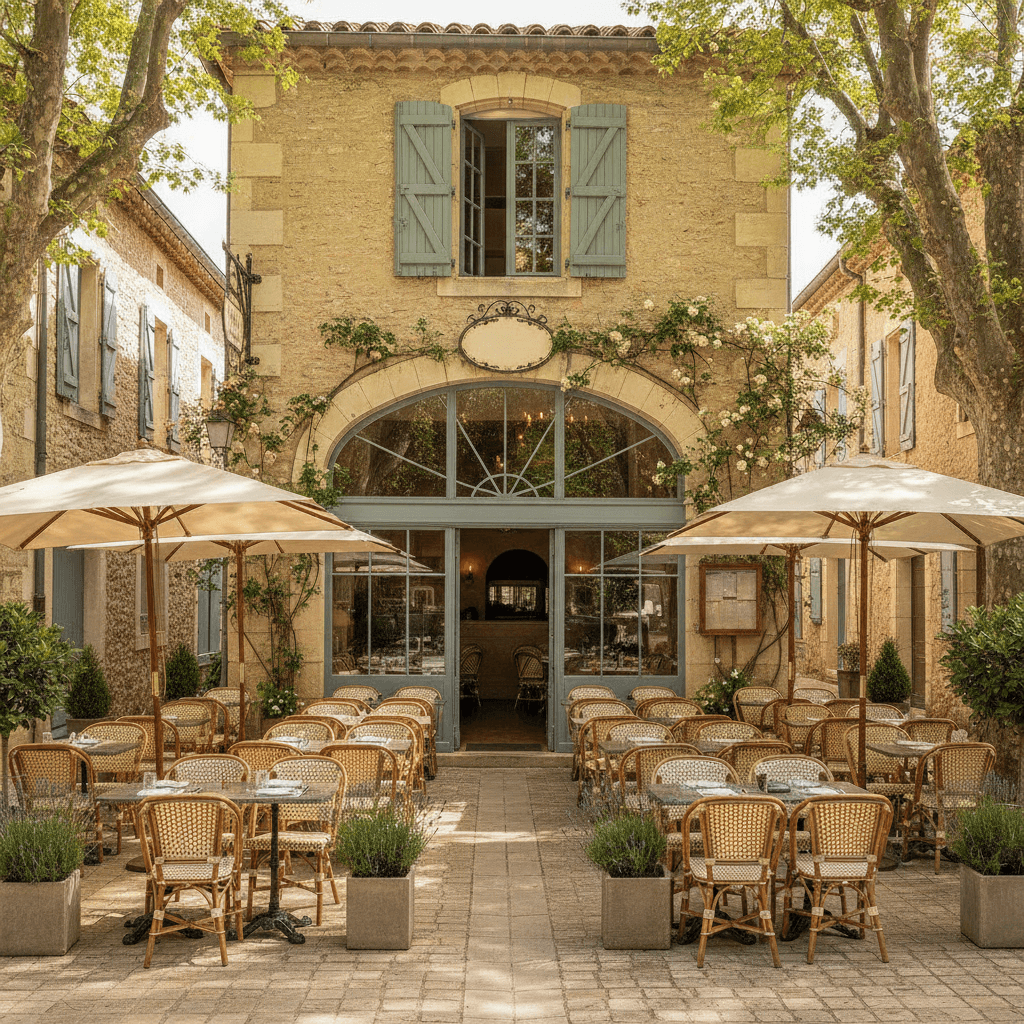 Restaurant 90m² à Lourmarin : terrasse - licence IV - Image 1
