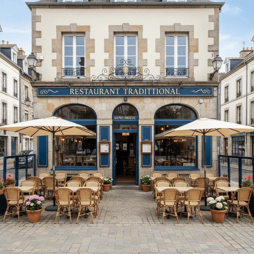 Restaurant à Saint-Brieuc : terrasse - extraction - Image 1