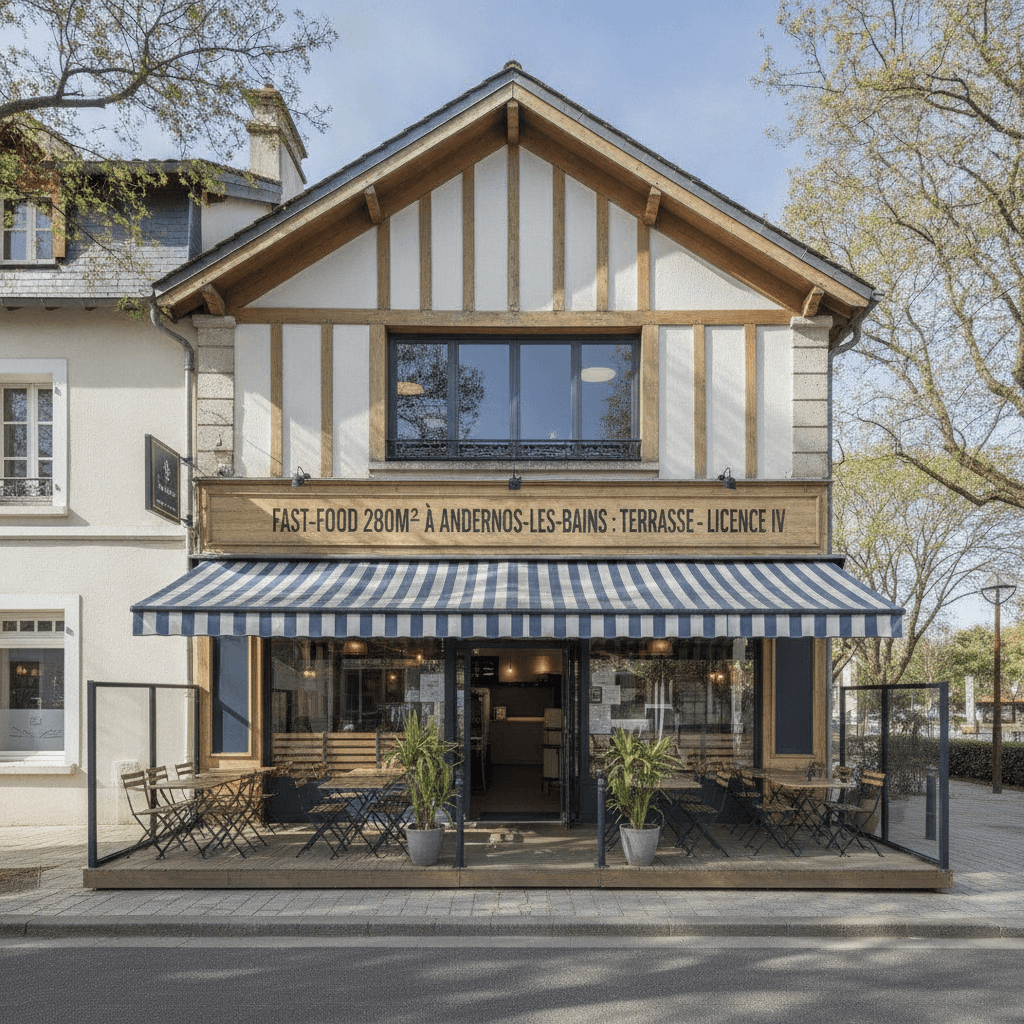 Fast-food 280m² à Andernos-Les-Bains : terrasse - licence IV - Image 1