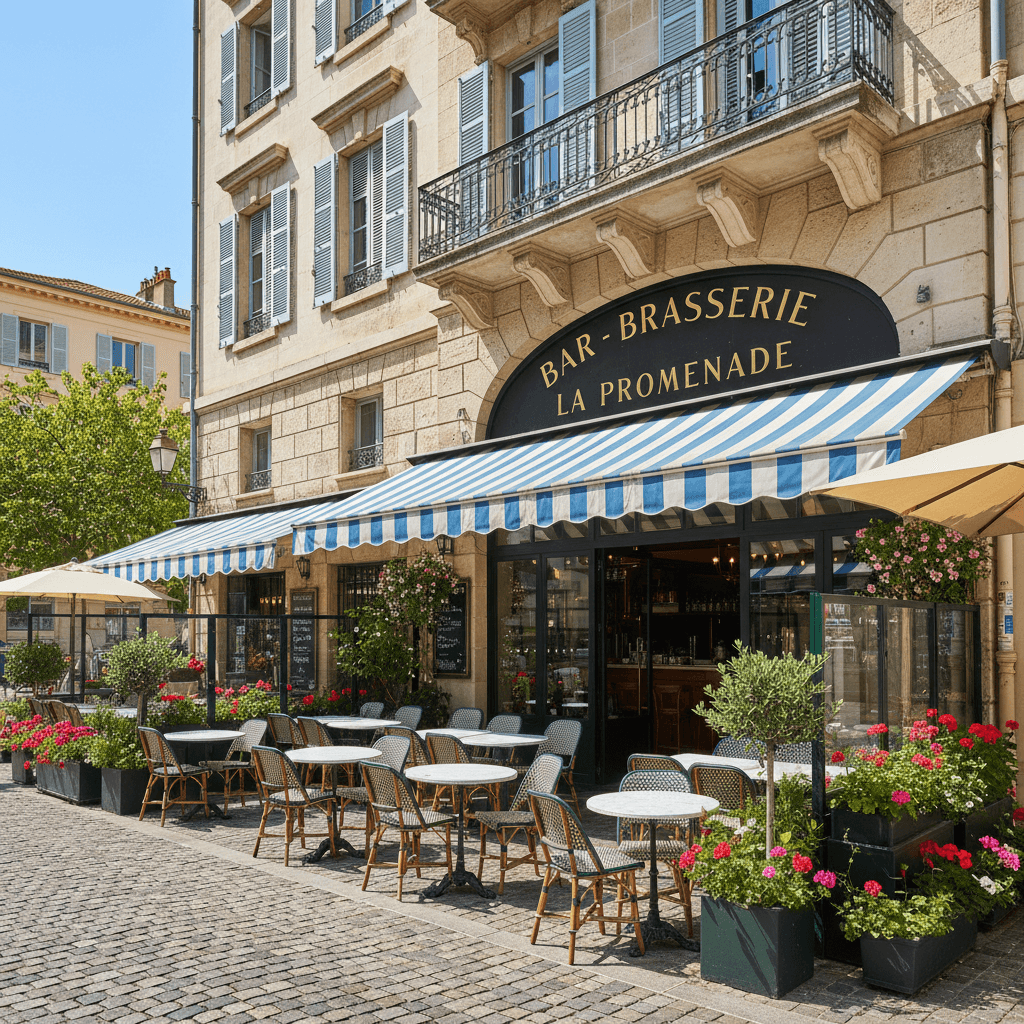 Bar-brasserie 180m² à Nice : terrasse - licence IV