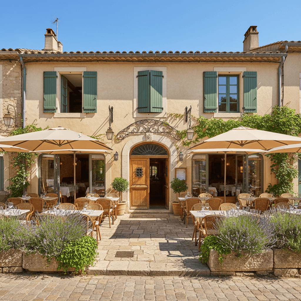 Restaurant à Saint-Rémy-De-Provence : terrasse - extraction - Image 1
