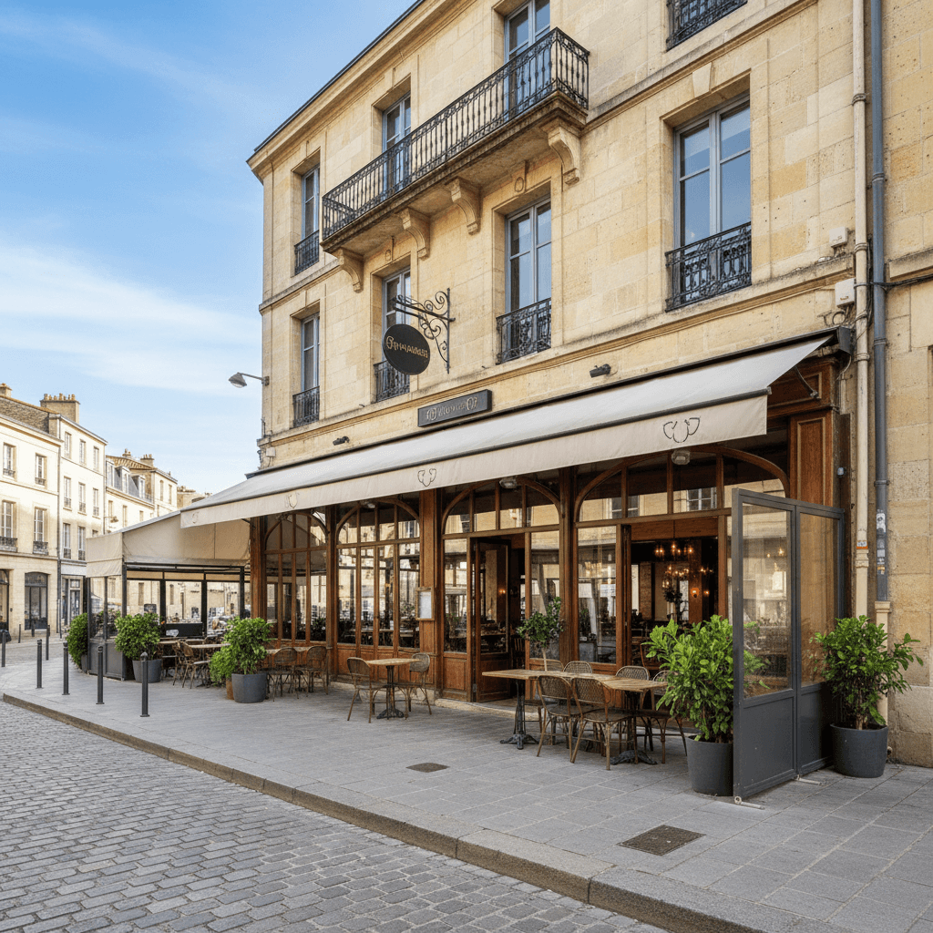 Restaurant 250m² à Bordeaux : terrasse - extraction