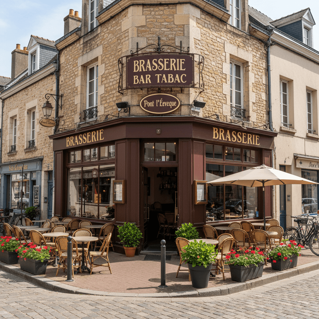 Bar-brasserie à Pont-L'Évêque : terrasse - licence IV - Image 1