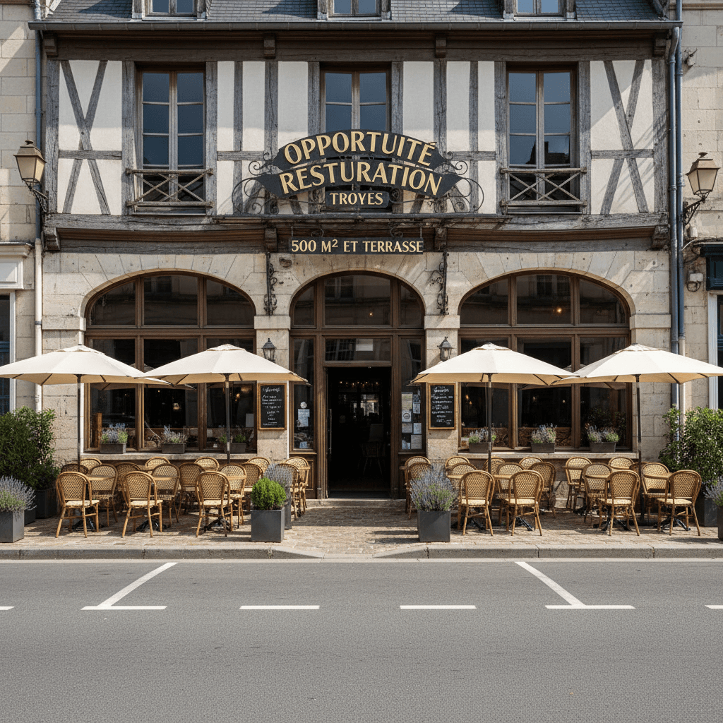 Restaurant 500m² à Troyes : terrasse - licence IV - Image 1