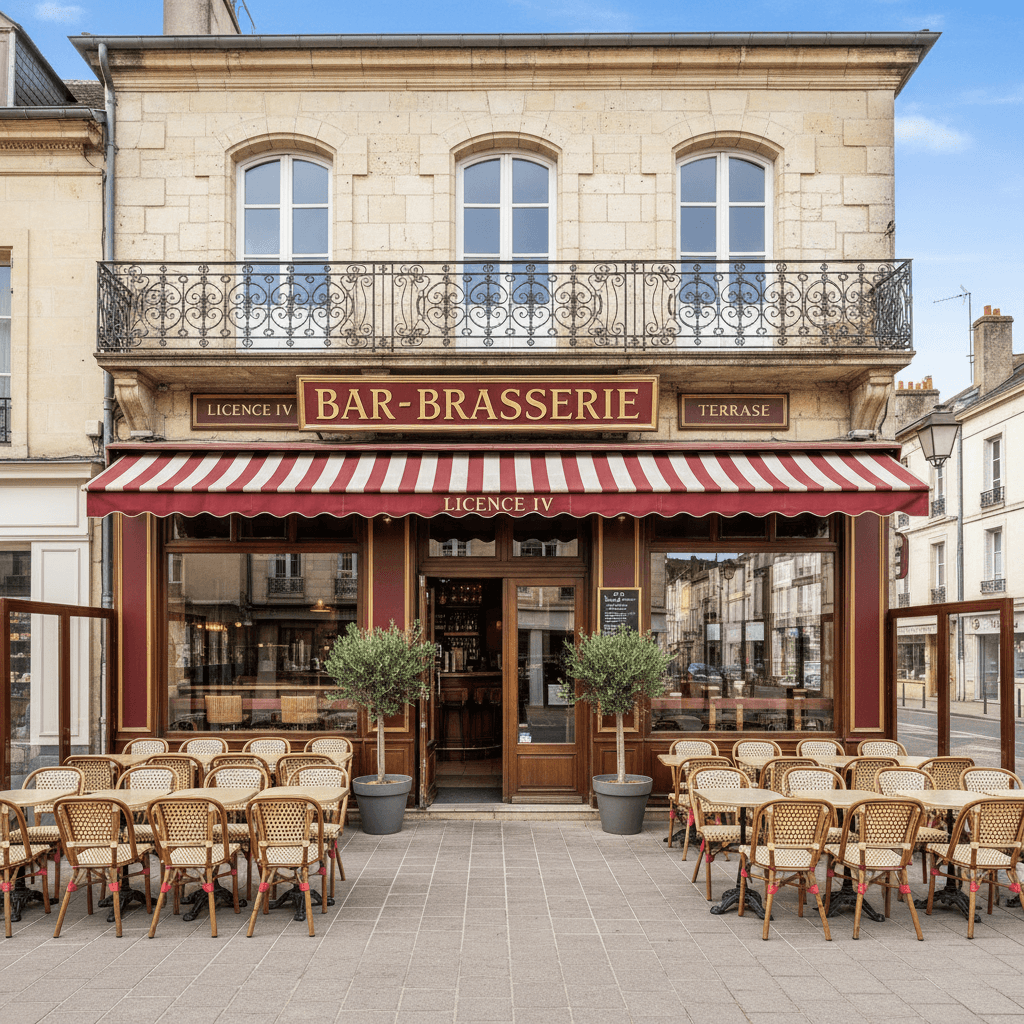 Bar-brasserie 410m² à Brive-La-Gaillarde : terrasse - licence IV - Image 1