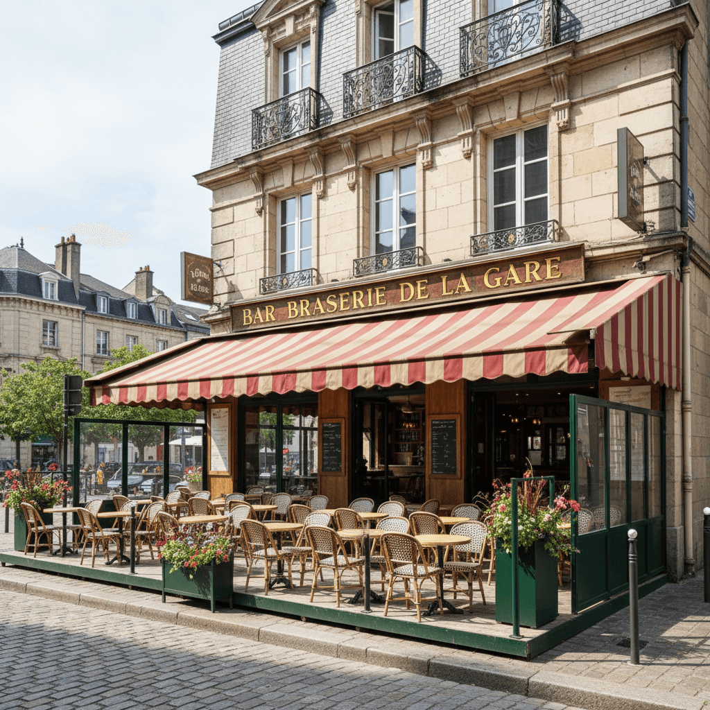 Bar-brasserie 100m² à Rennes : terrasse - licence IV