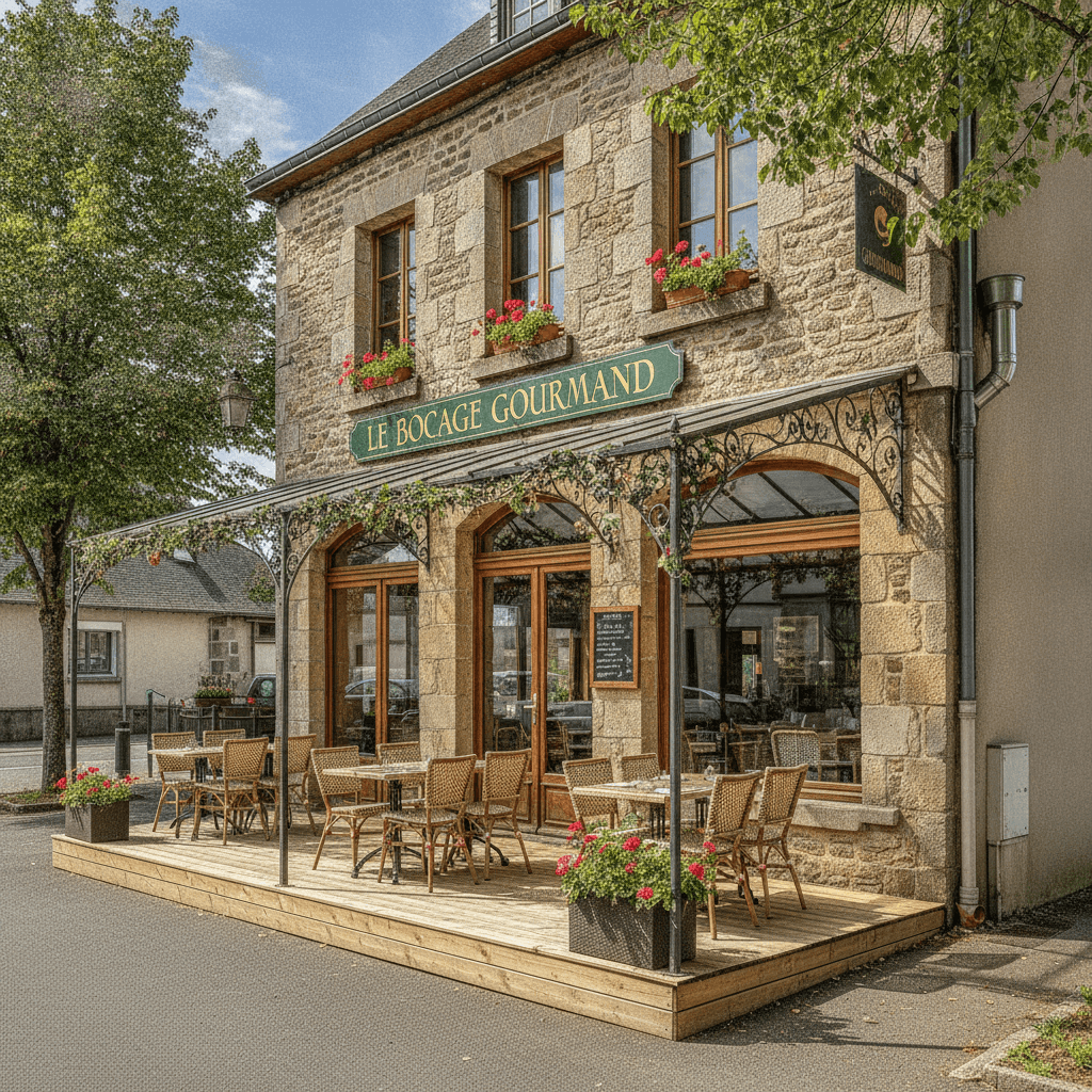 Restaurant 256m² à Tinchebray-Bocage : terrasse - extraction - Image 1