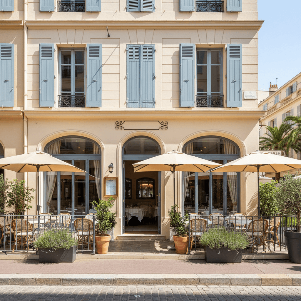 Restaurant 150m² à Cannes : terrasse - extraction - Image 1
