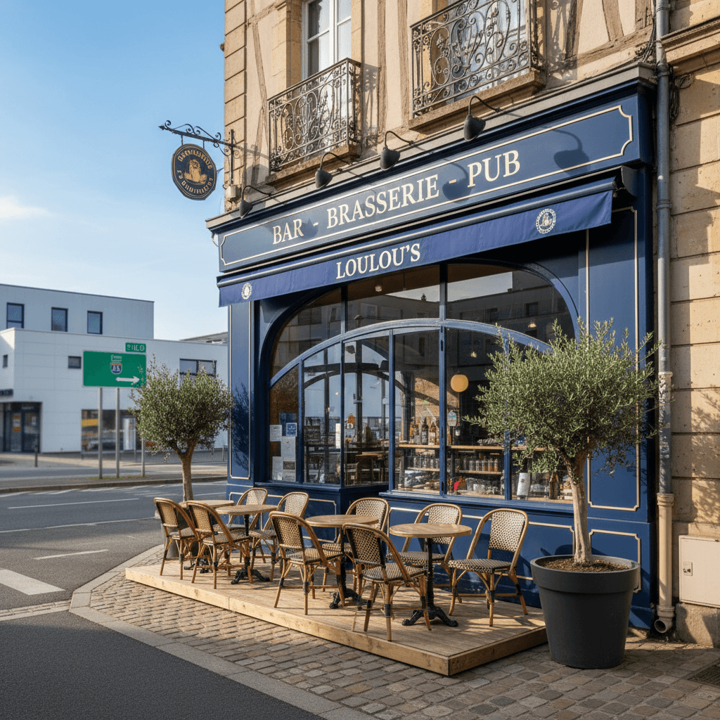 Bar-brasserie à Louviers : terrasse - licence IV - Image 1