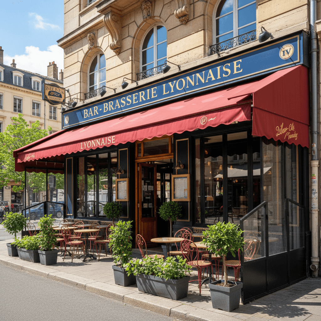 Bar-brasserie 120 couverts à Lyon : terrasse - licence IV