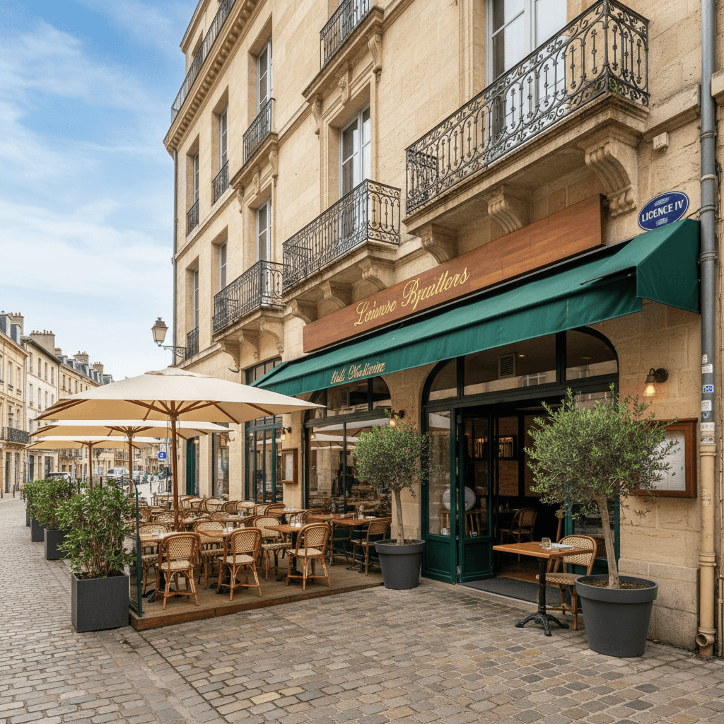 Restaurant 135m² à Bordeaux : terrasse - licence IV