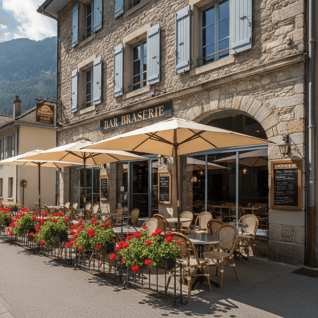 Bar-brasserie 99m² à Saint-Jean-de-Maurienne : terrasse - licence IV - Image 1