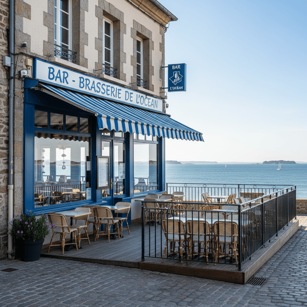 Bar-brasserie à Vannes : terrasse - licence IV - Image 1