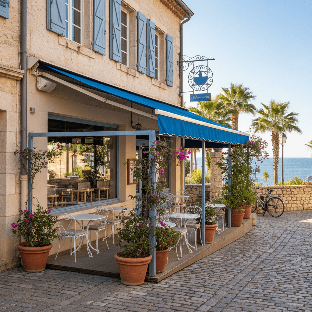 Restaurant à Le Lavandou : terrasse - extraction - Image 1