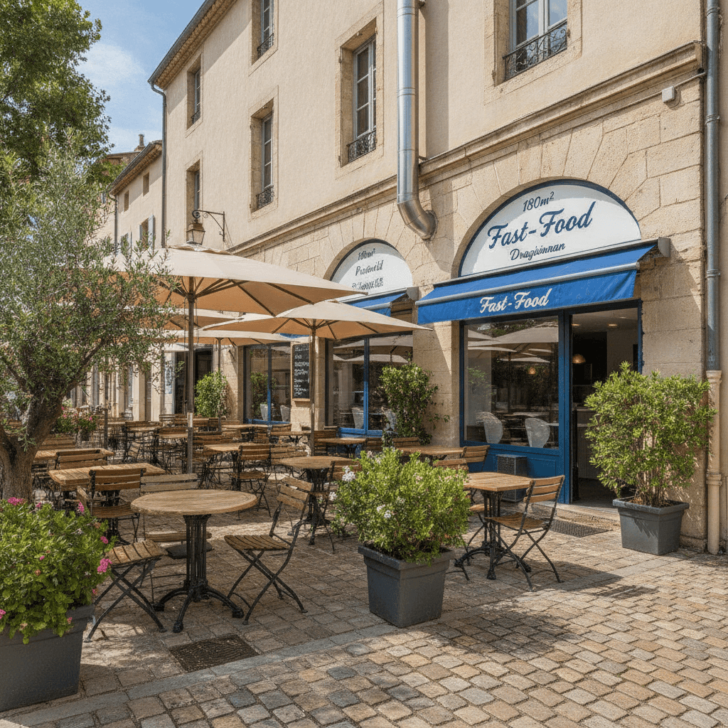 Fast-food 180m² à Draguignan : terrasse - extraction - Image 1