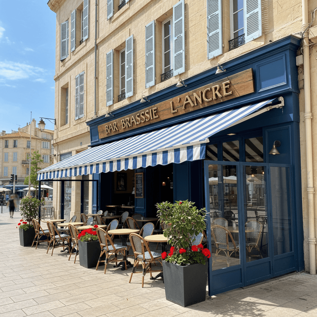 Bar-brasserie 100m² à Marseille : terrasse - licence IV