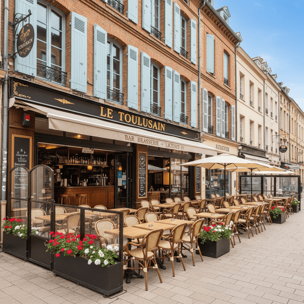Bar-brasserie à Toulouse : terrasse - licence IV