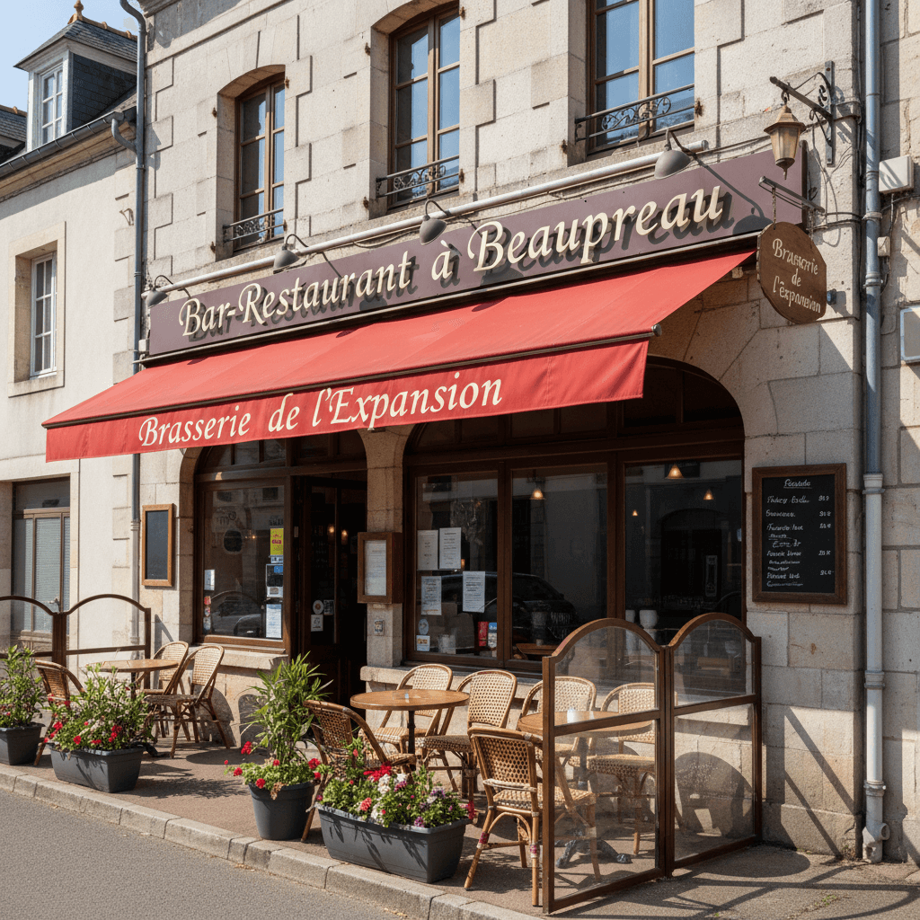 Bar-brasserie 97m² à Beaupréau-En-Mauges : terrasse - licence IV - Image 1