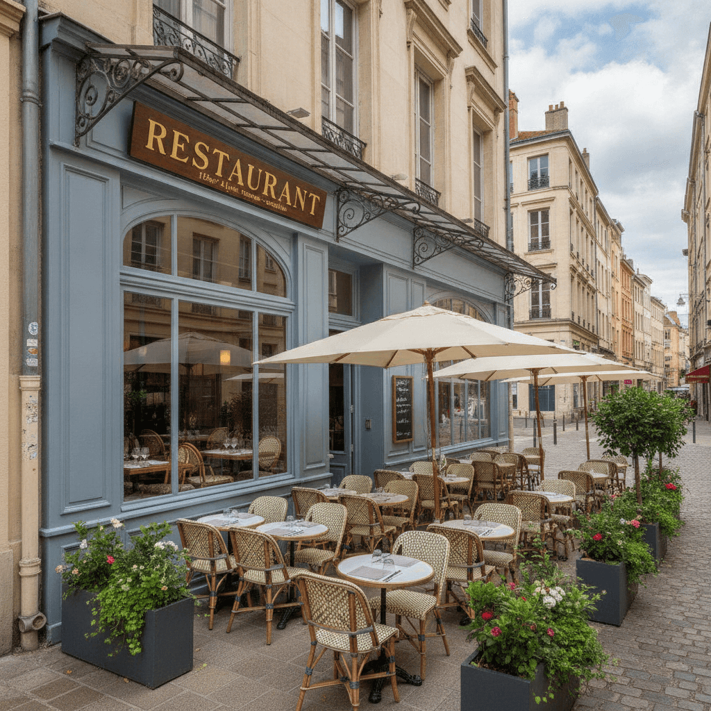 Restaurant 115m² à Lyon : terrasse - extraction