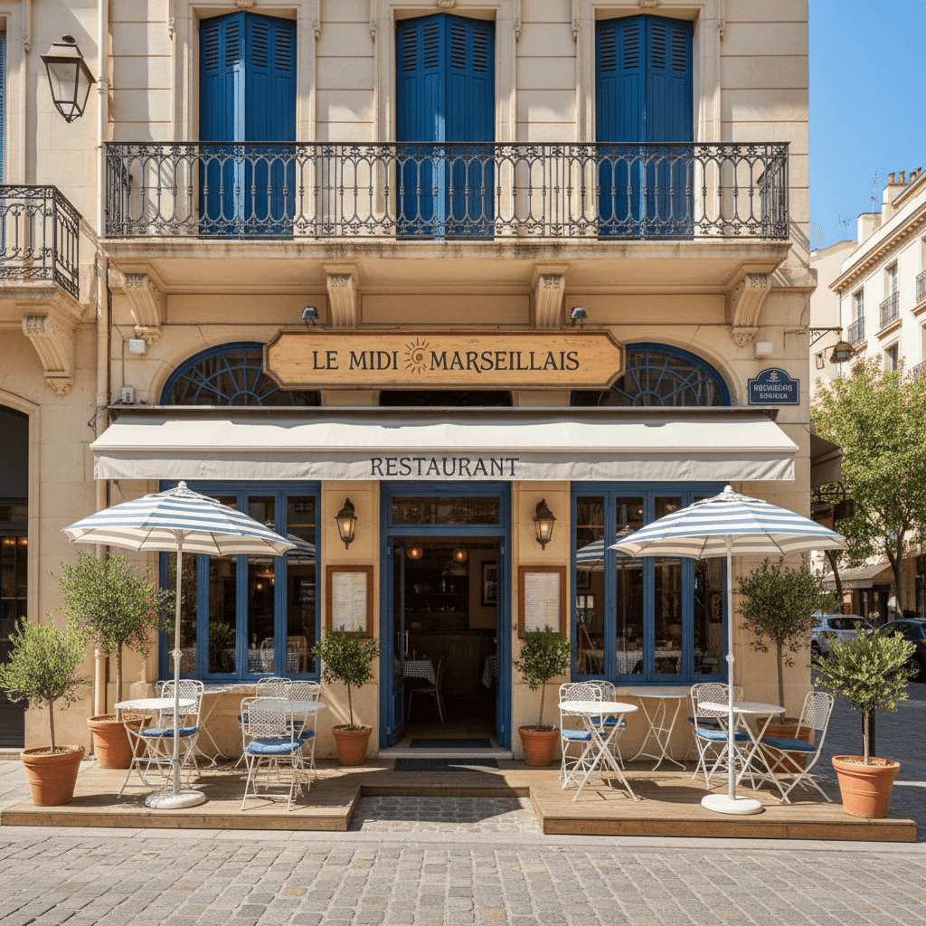 Restaurant à Marseille : terrasse - climatisation - Image 1