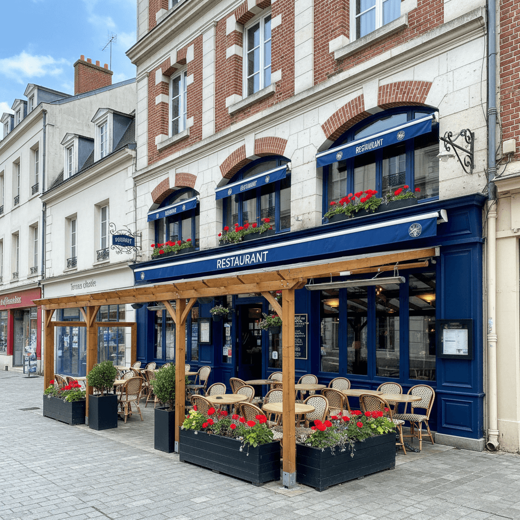 Restaurant 120m² à Nantes : terrasse - extraction