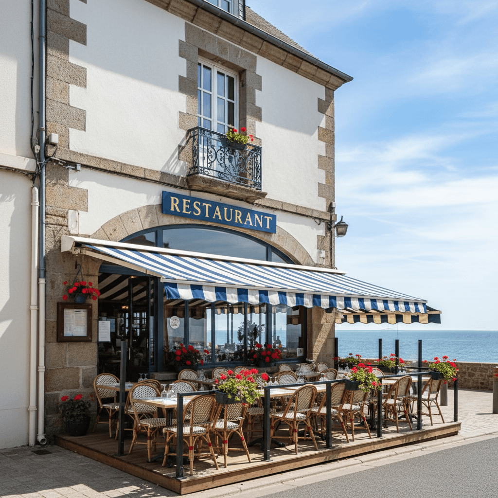 Restaurant 150m² à Saint-Vaast-La-Hougue : terrasse - licence IV - Image 1