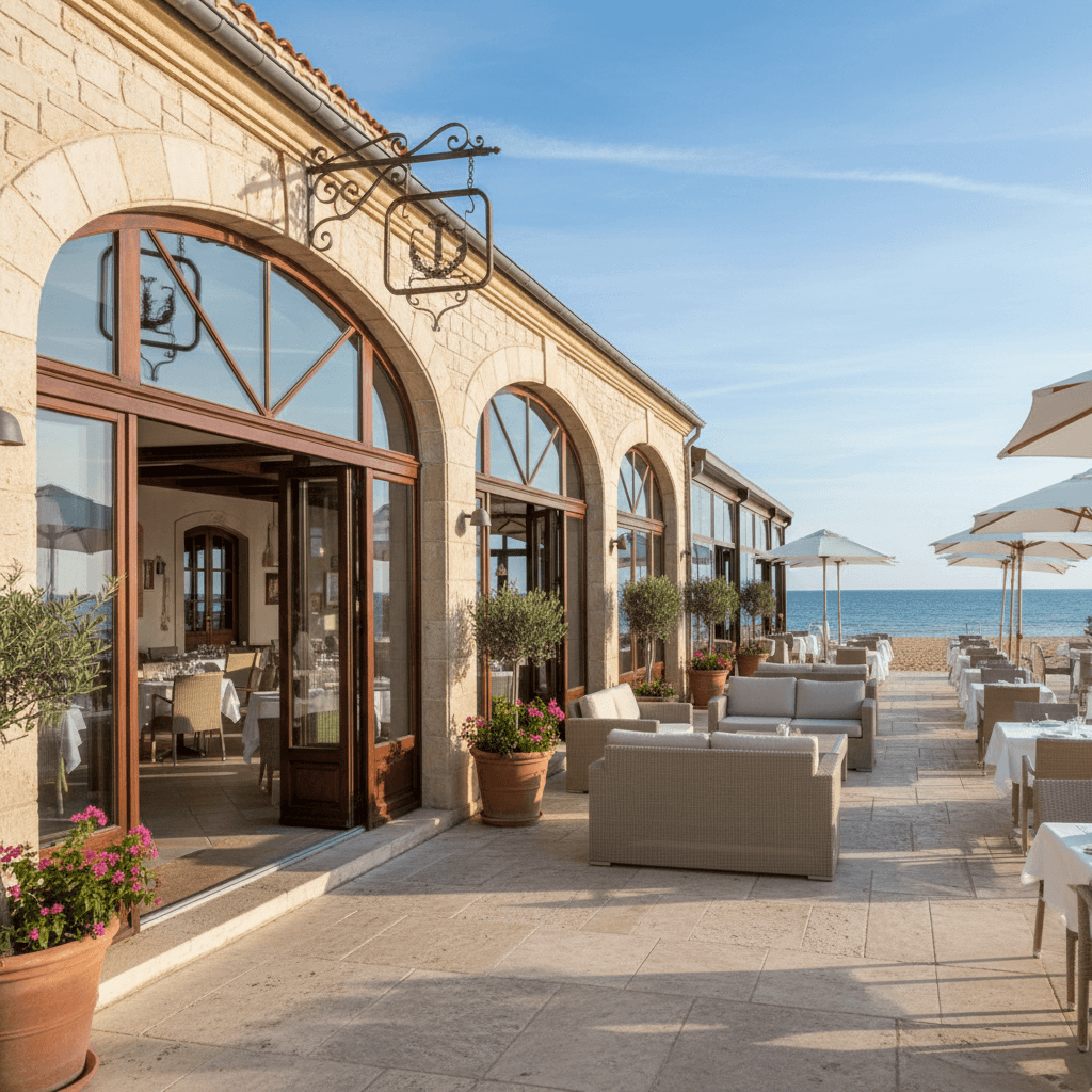 Restaurant à Pietracorbara : terrasse - licence IV - Image 1