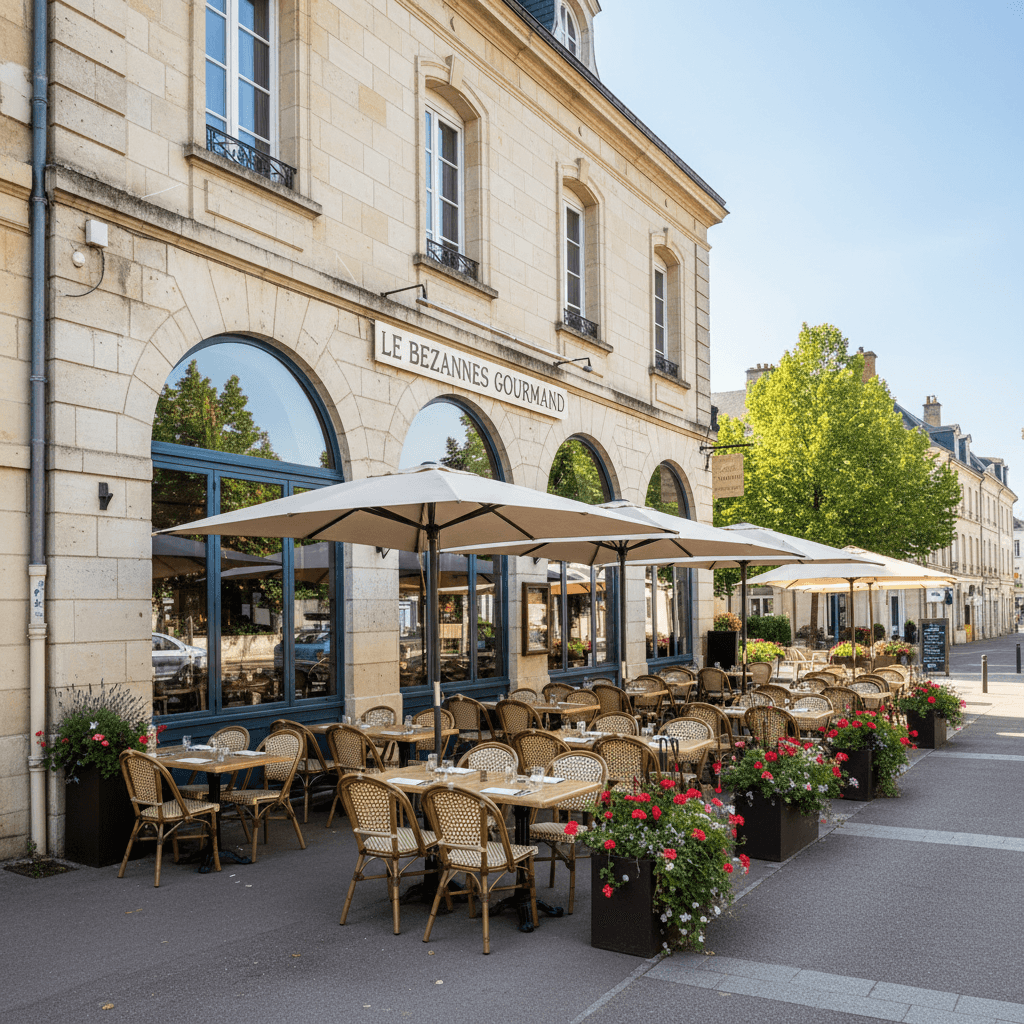 Restaurant 260m² à Bezannes : terrasse - extraction - Image 1