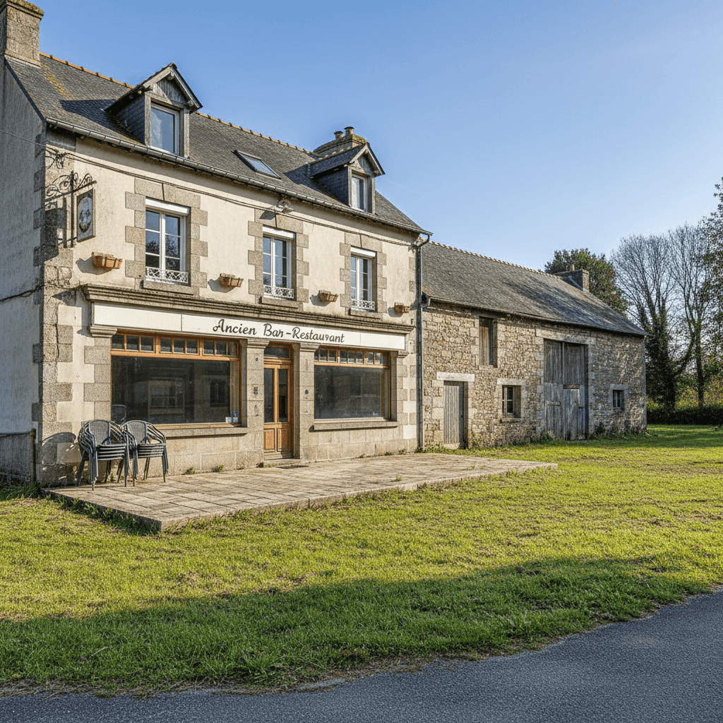 Restaurant 160m² à Châtelaudren-Plouagat : terrasse - licence IV - Image 1