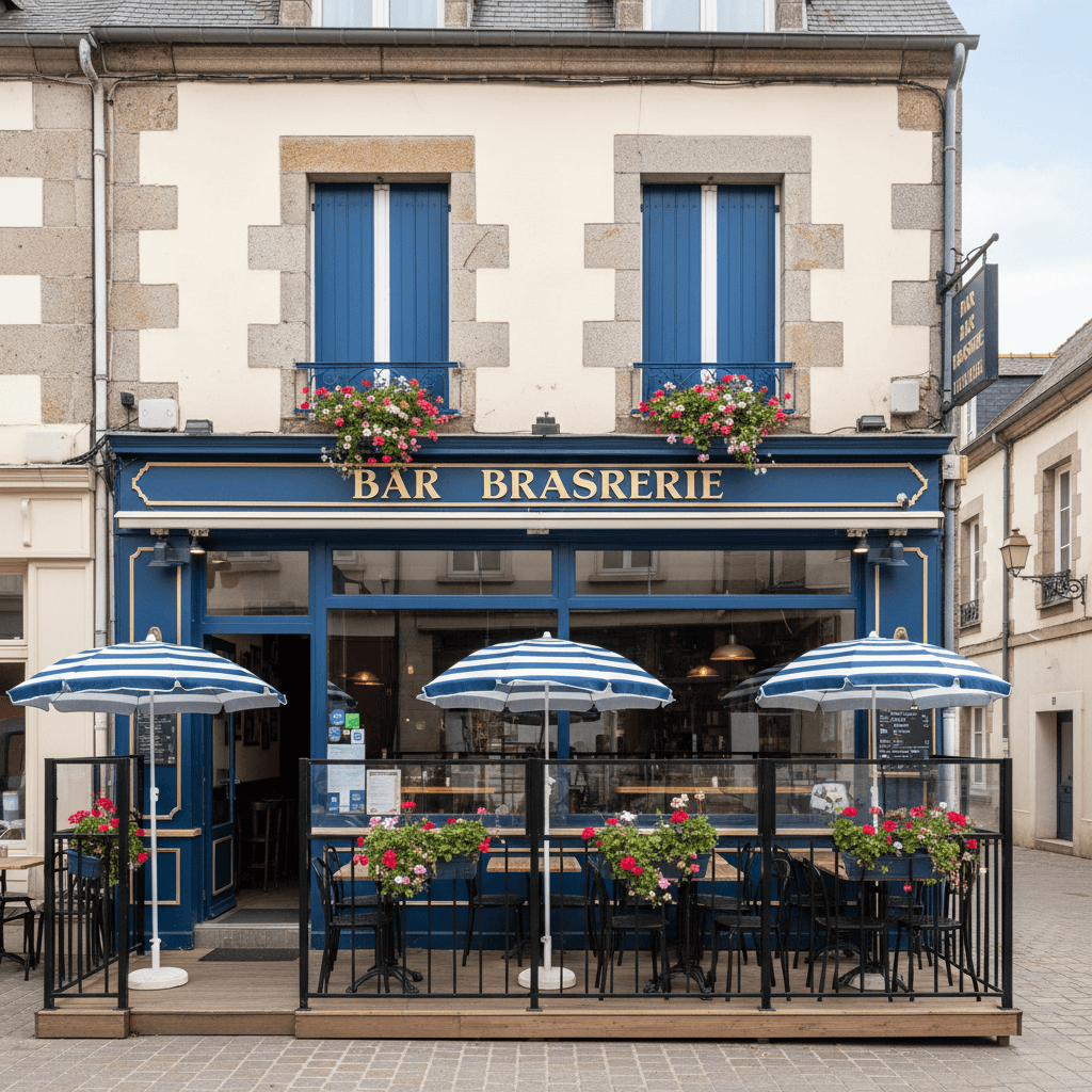 Bar-brasserie à Saint-Brieuc : terrasse - Image 1