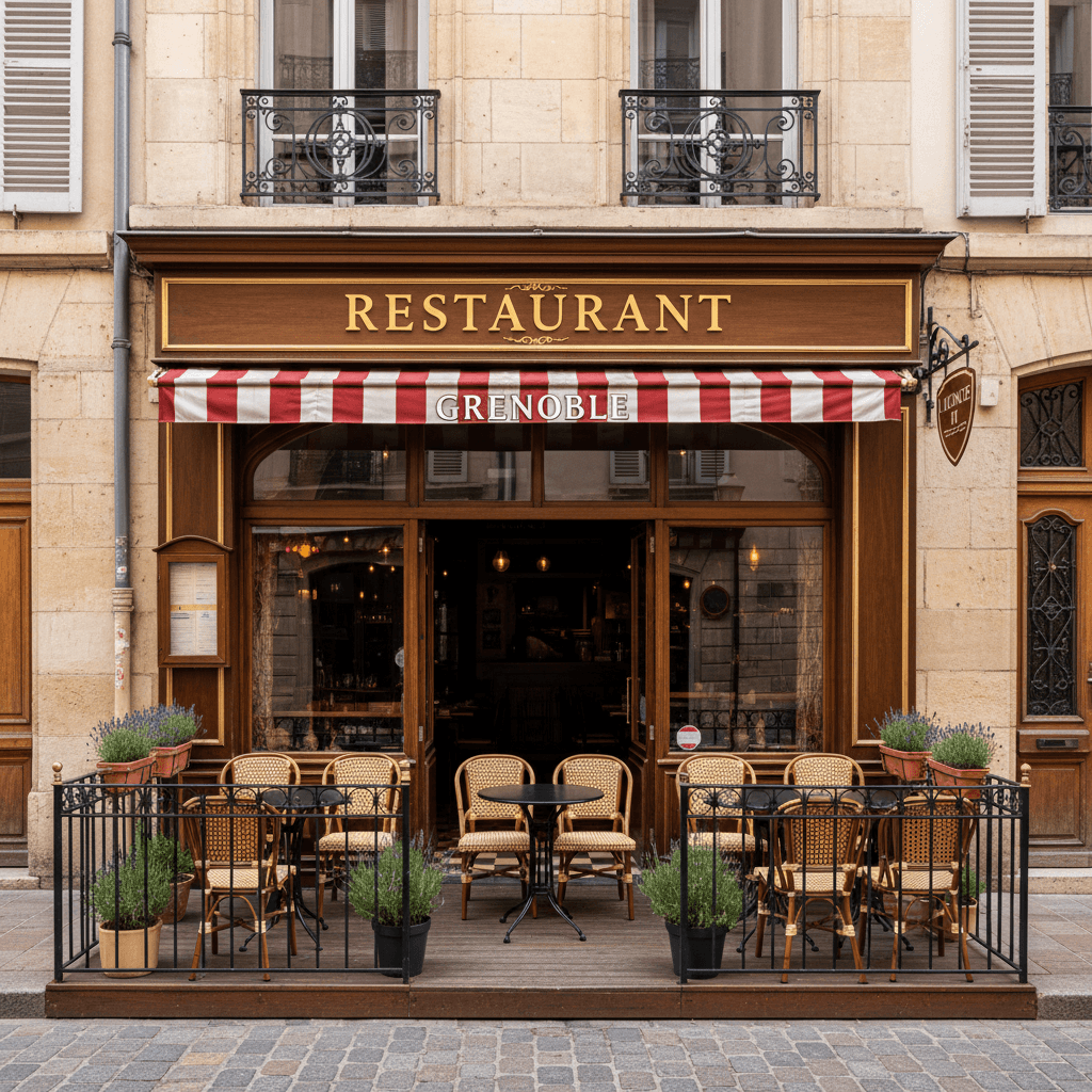 Restaurant 50m² à Grenoble : terrasse - licence IV
