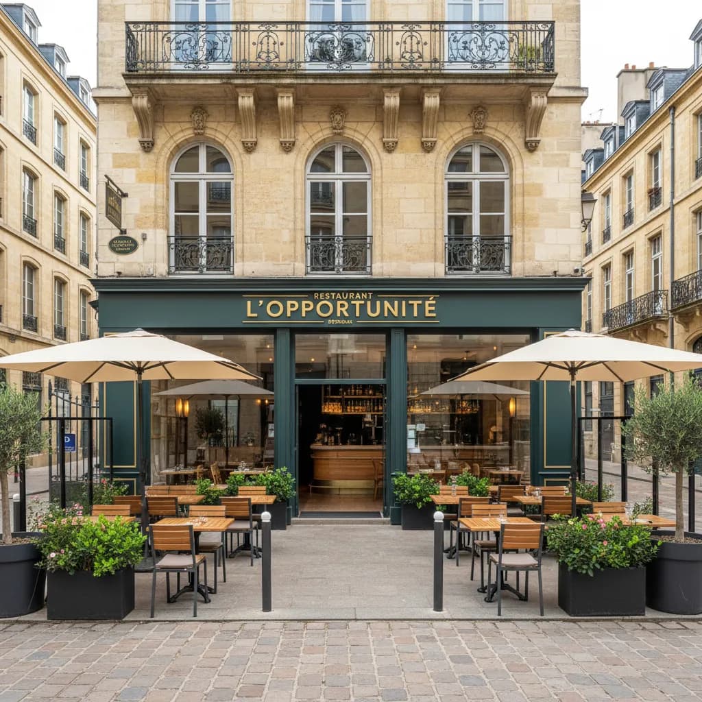 Restaurant 150m² à Bordeaux : terrasse - extraction - Image 1