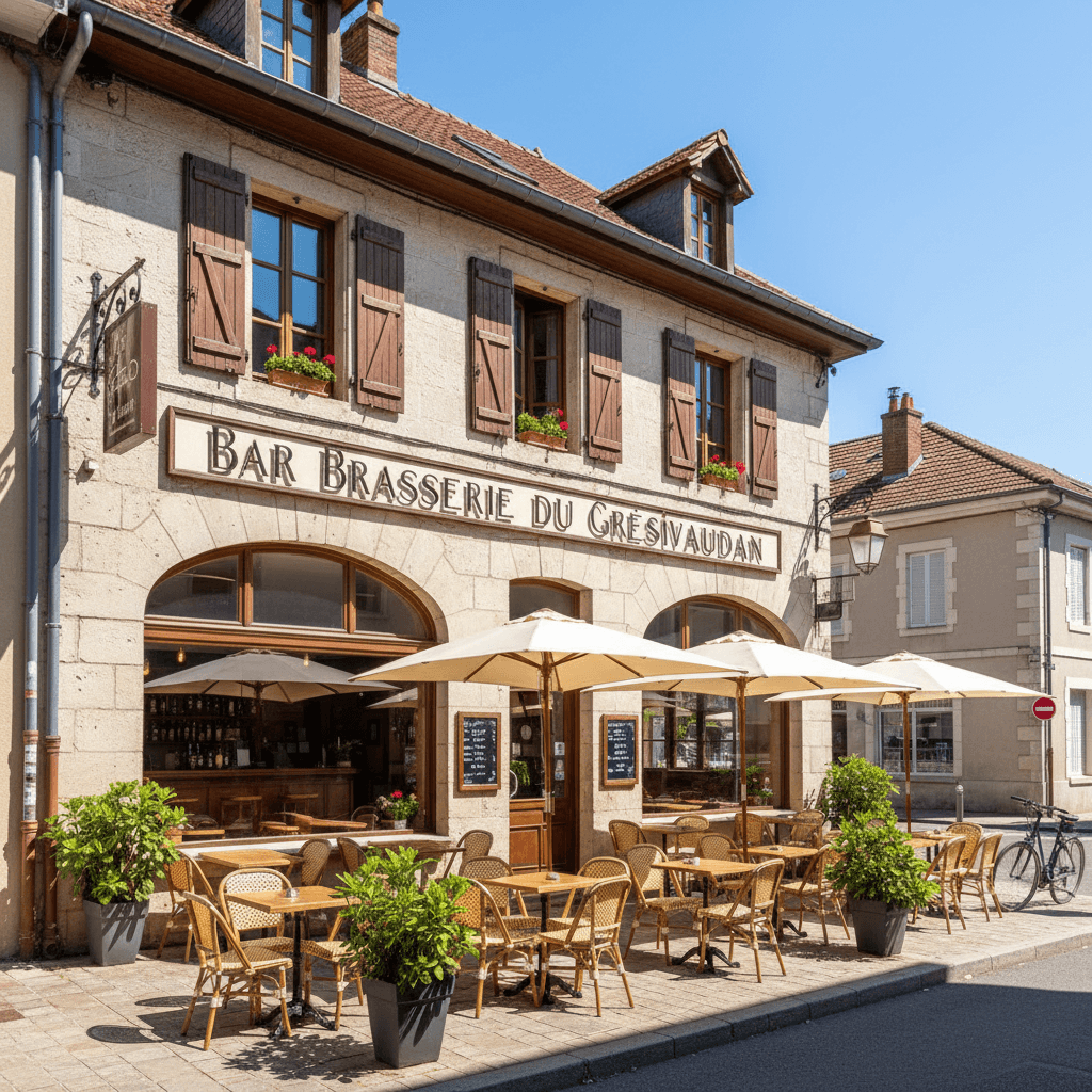 Bar-brasserie à Villard-Bonnot : terrasse - licence IV - Image 1