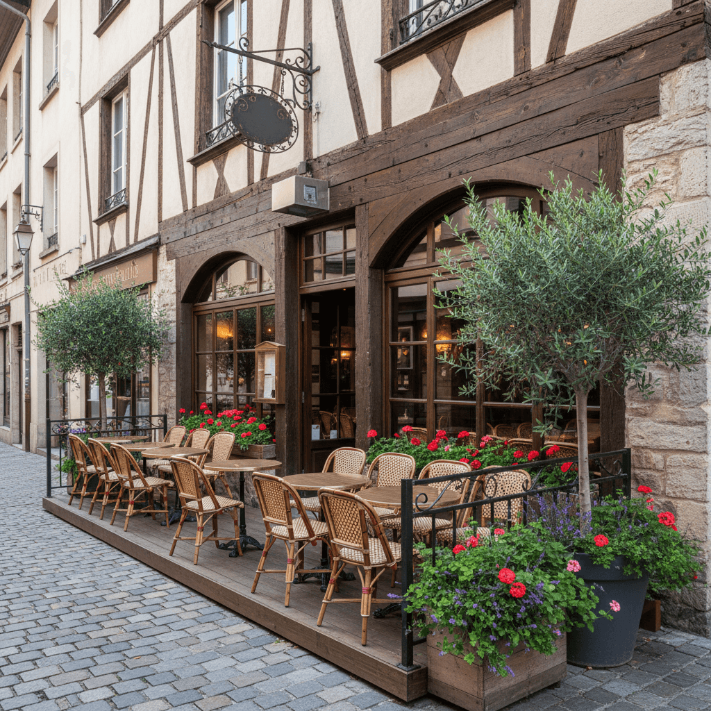 Restaurant à Annecy : terrasse - extraction - Image 1