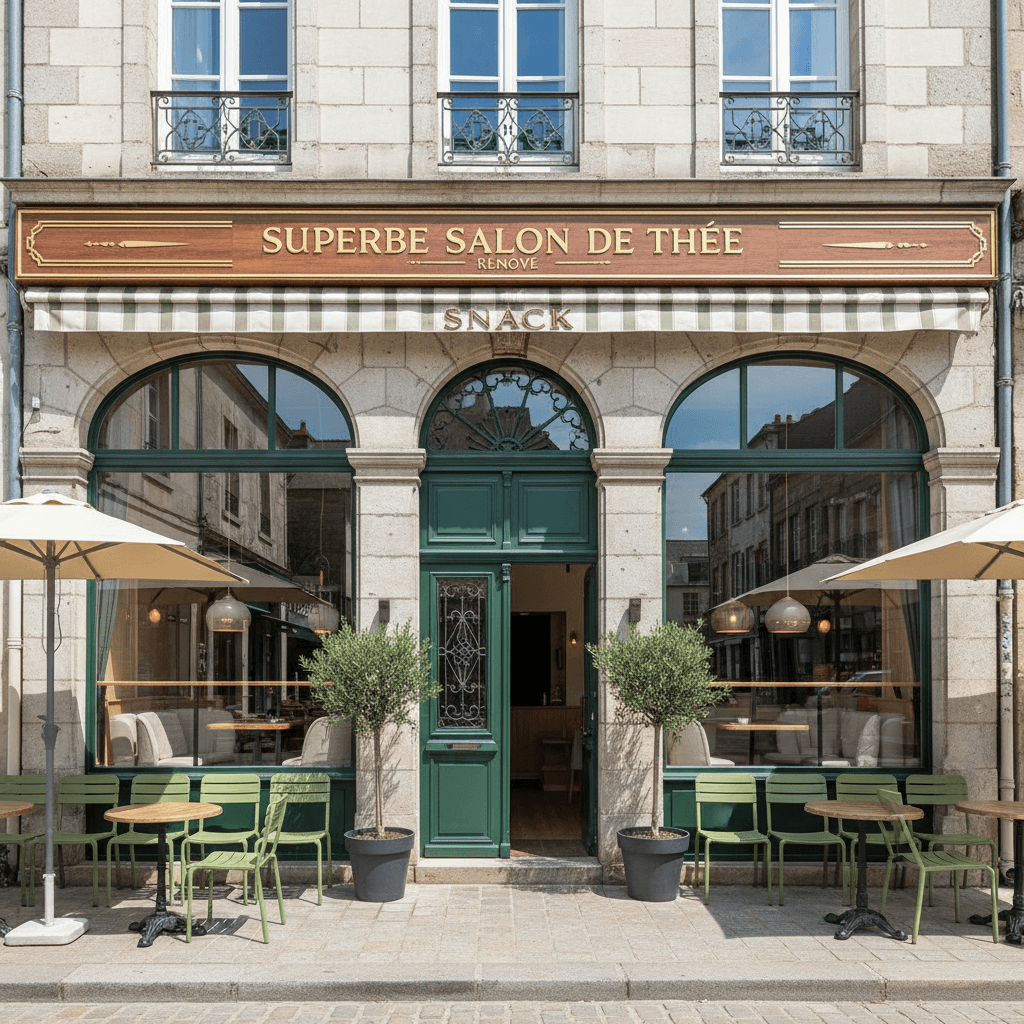 Snack 230m² à Vannes : terrasse - cuisine équipée - Image 1